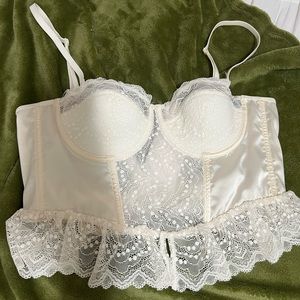 White lace lingerie top